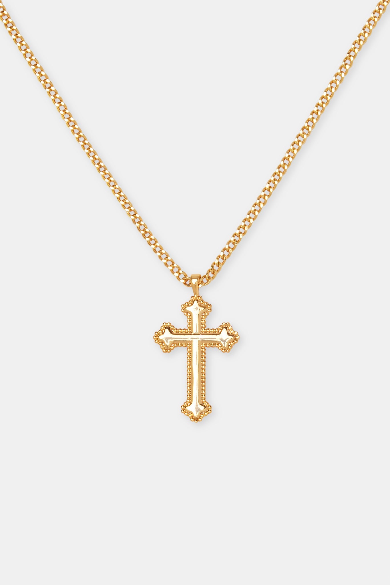 Polished Cross Necklace - 25mm